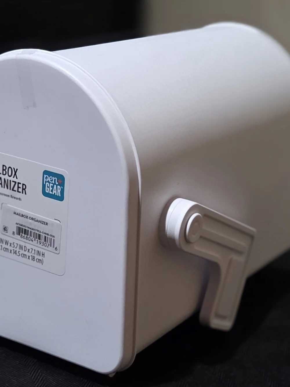 White Mailbox-Style Desk Organizer and 2 Pencil Dispensers